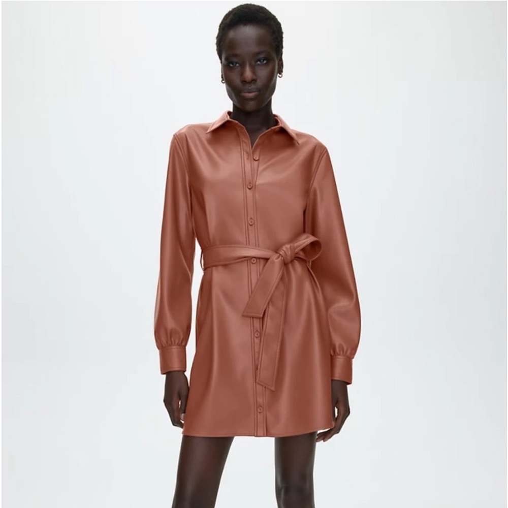 NWT Aritzia Wilfred XL Caroline Leather Dresss